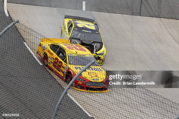 NASCAR Car 20 wrecks 22