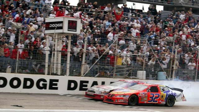 One of the closest finishes in NASCAR history